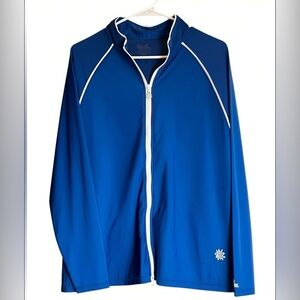 UVSkinz 3XL Blue UPF 50+ Zip-Front Sun Jacket Rash Guard